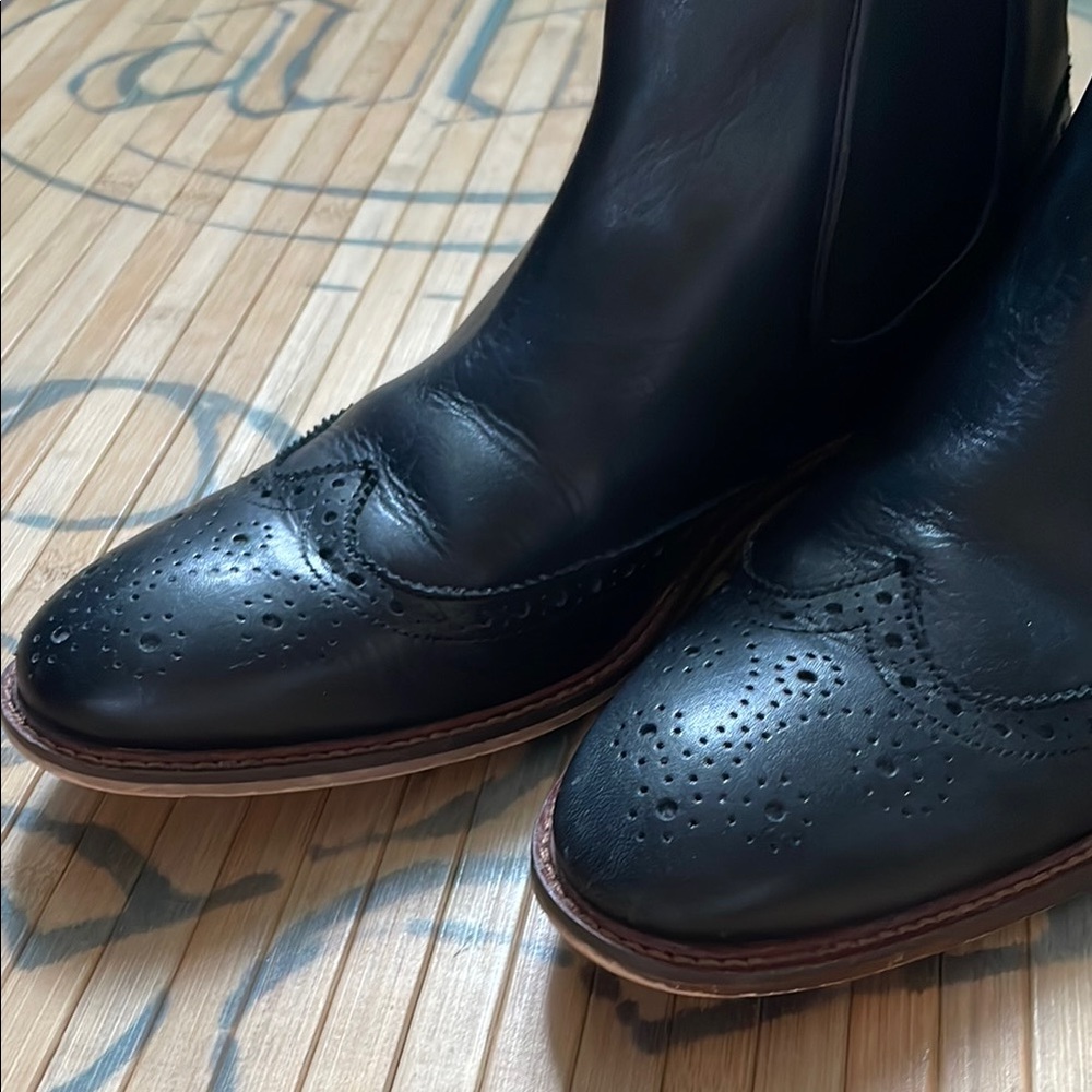 Black Chelsea Leather Boots
